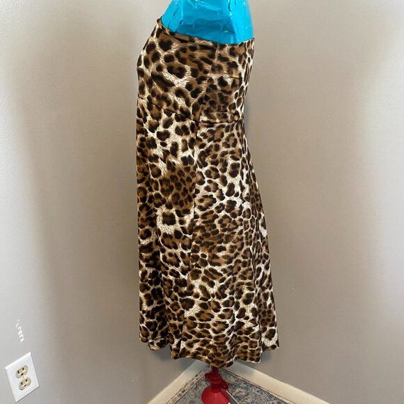 Sunny Leigh Boho Leopard Print Strapples Mini Dress Size XS - Picture 4 of 8
